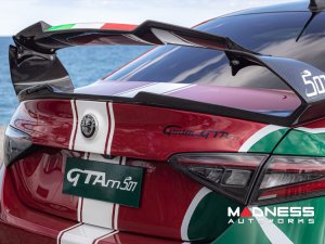 Alfa Romeo Giulia Quadrifoglio GTAm Conversion Kit by PariS'5 GaraGe - Rear GTAm Spoiler - Adjustable - Carbon Fiber Alfa Romeo Giulia Quadrifoglio GTAm Conversion Kit by PariS'5 GaraGe - Rear GTAm Spoiler - Adjustable - Carbon Fiber